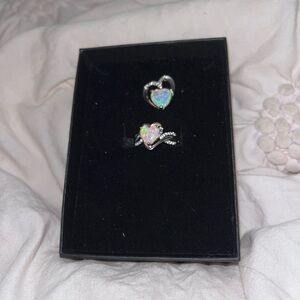 Opal ring and pendant